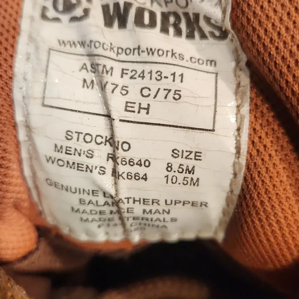 Rockport Works Steel Waterproof Toe Boots 8.5
